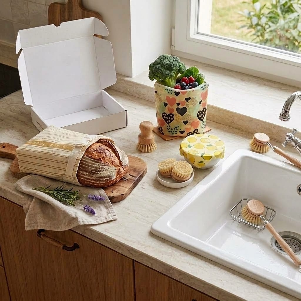 Orvena Küchen-Box mit bedrucktem Schuber Zero Waste Essentials (KI-generiert)